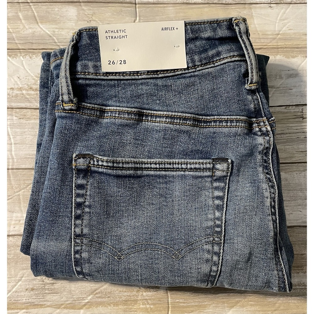 NWT American‎ Eagle Women's Airflex+ Athletic Straight Jeans Size 26x28
